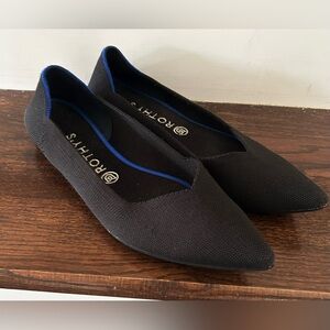 ROTHYS Black Pointed Toe Flats Size 11